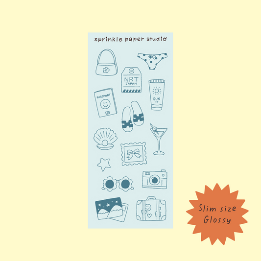 Summer vacation sticker sheet