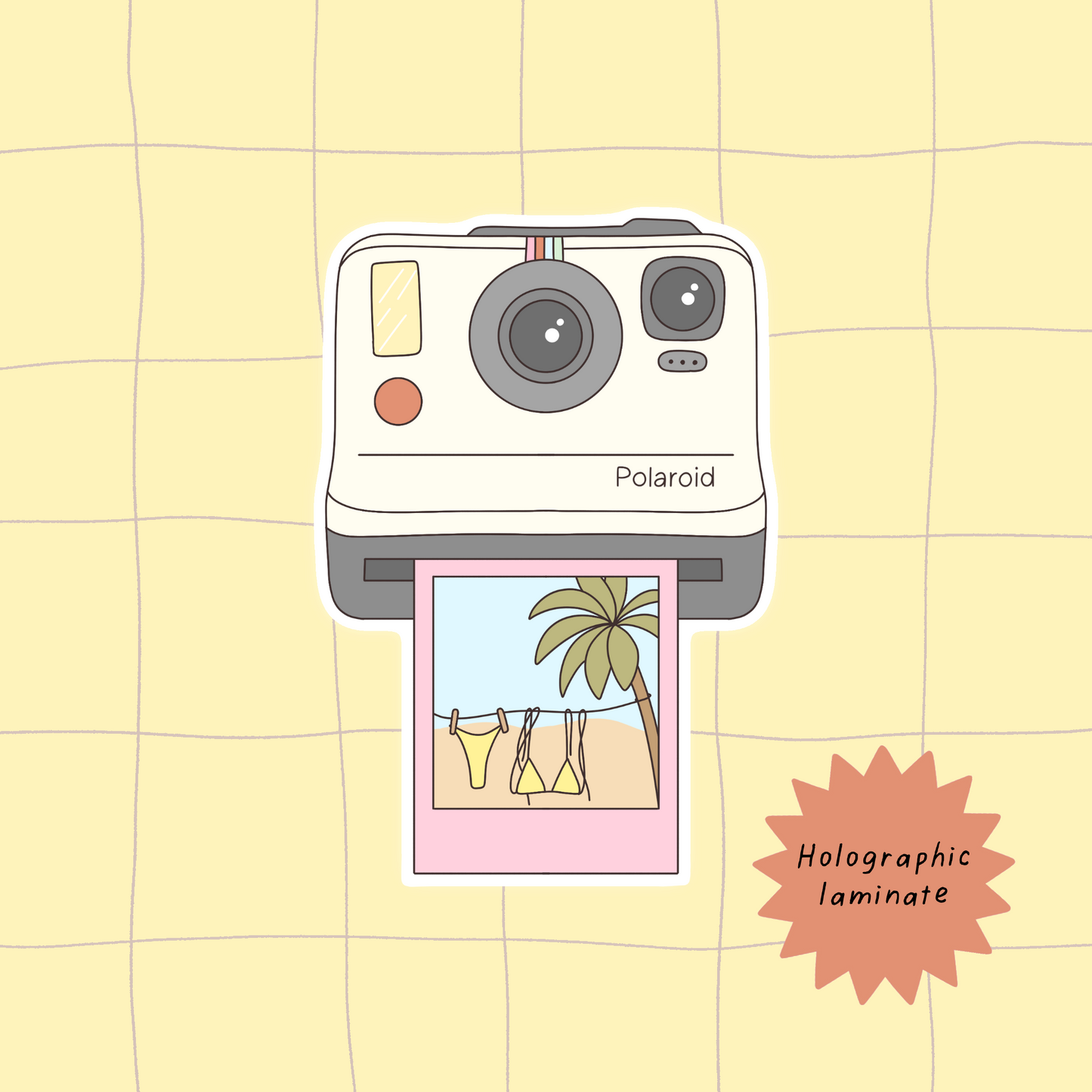 Summer polaroid sticker