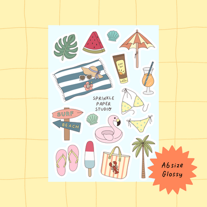 Beachside sticker sheet