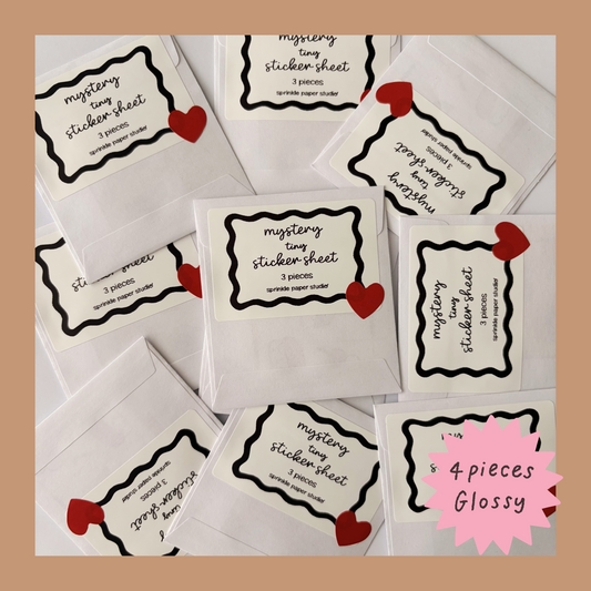 Mystery tiny sticker sheet set