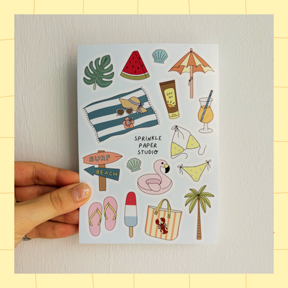 Beachside sticker sheet