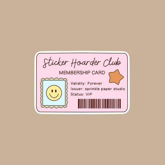 Sticker hoarder club sticker