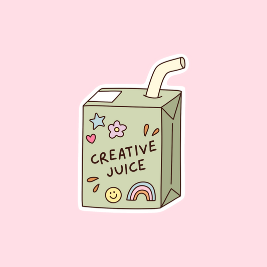 Creative juice sticker