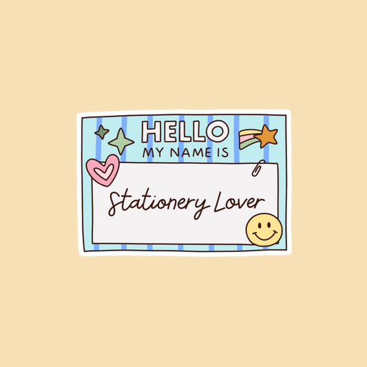 Stationery lover sticker