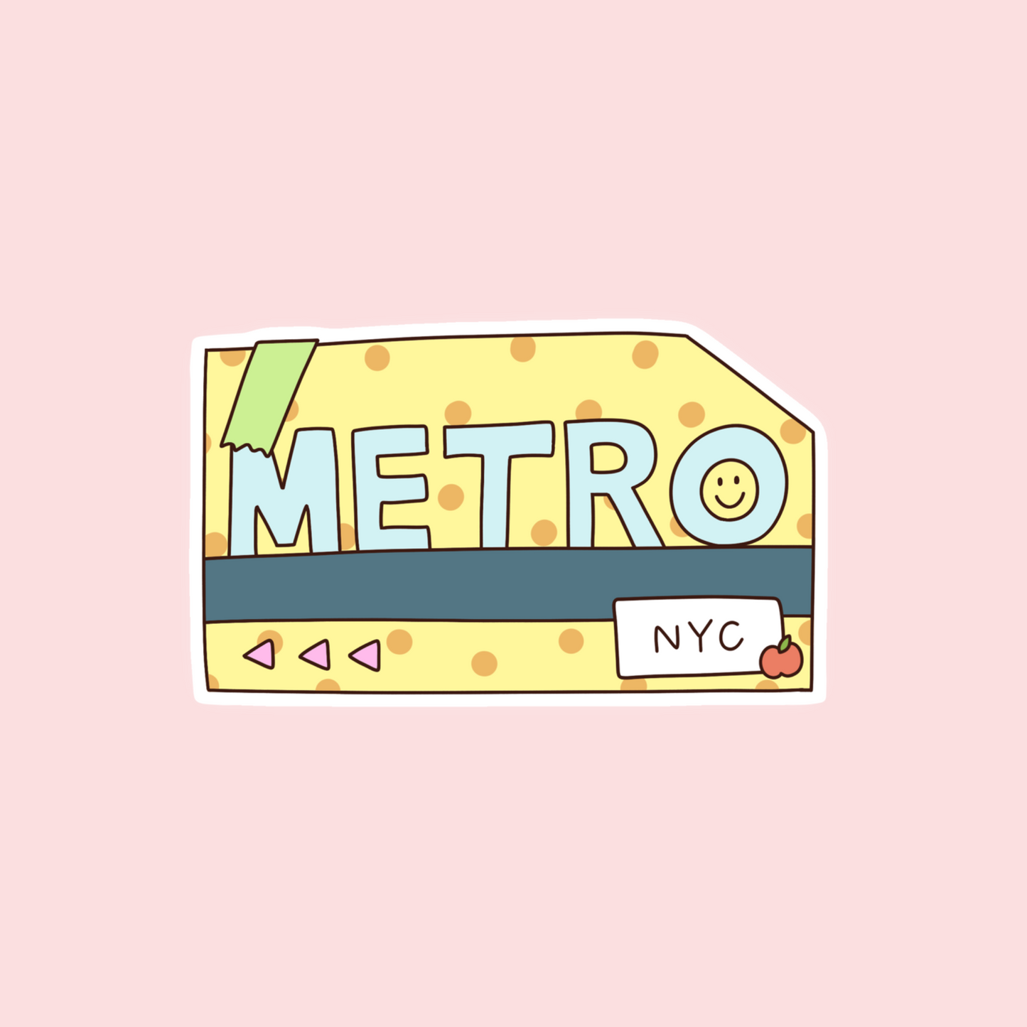 Metro card sticker