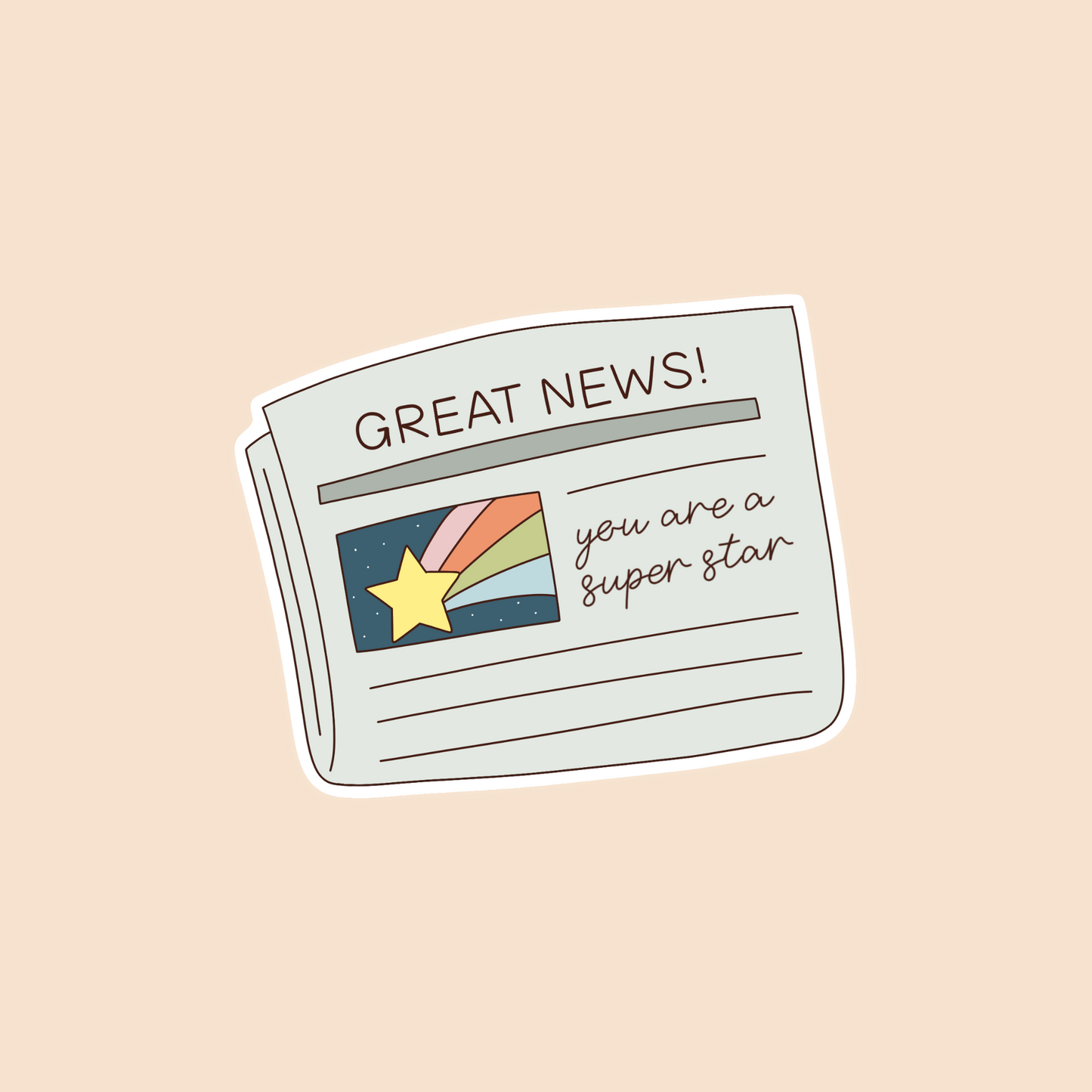 Great newspaper sticker