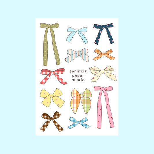 Bows sticker sheet