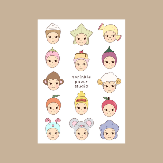 Baby angels sticker sheet