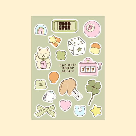 Lucky charm sticker sheet